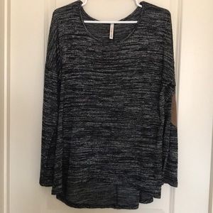 Grey/Black Sweater with Elbow Patches